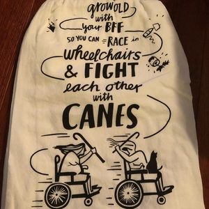 Grow Old With Your BFF Tea Towel BNWT